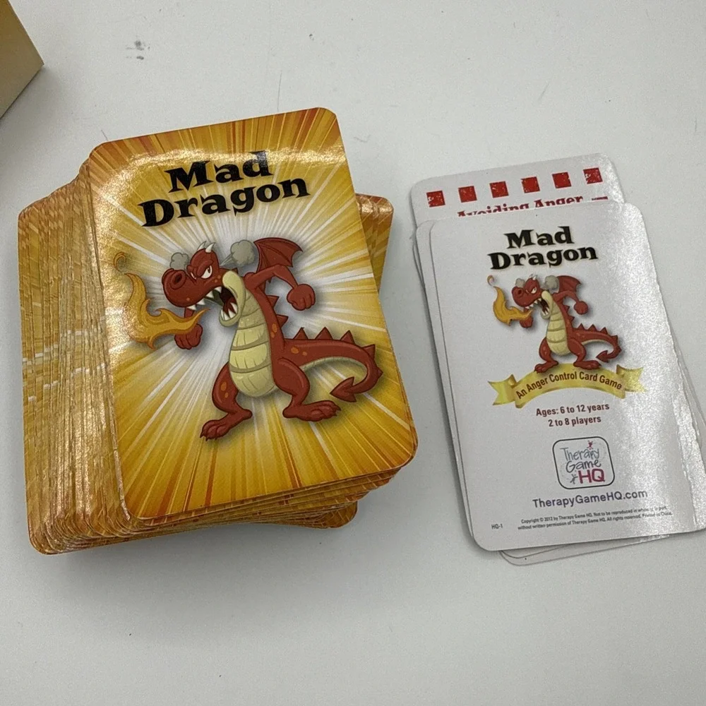 Therapy Game HQ: MAD DRAGON-An Anger Control Card Game -Child Anger Therapy